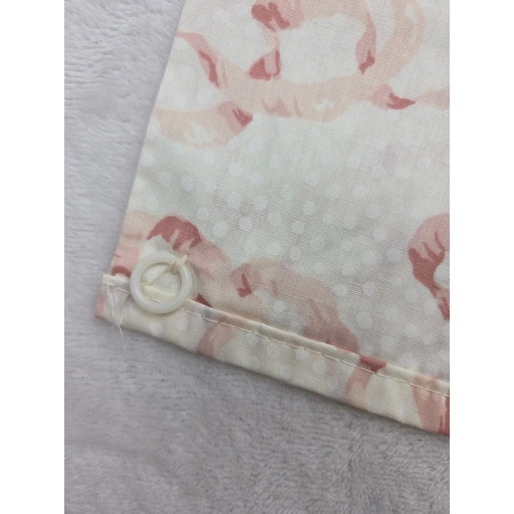 Vintage 80 90s Cottagecore Grandmillennial Floral Drapes Pink Bow Ribbons Chintz
